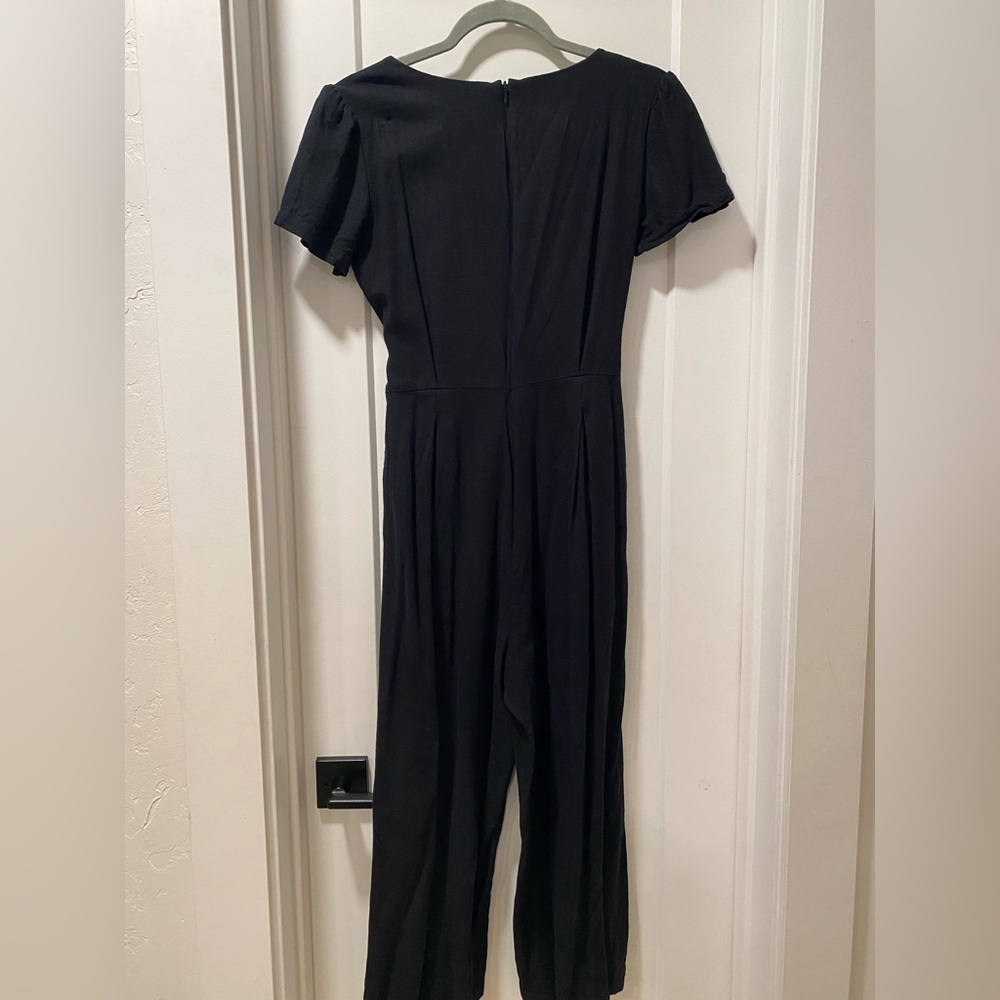 Field Day Vegan Jumpsuit Black Linen - Picture 4 of 4